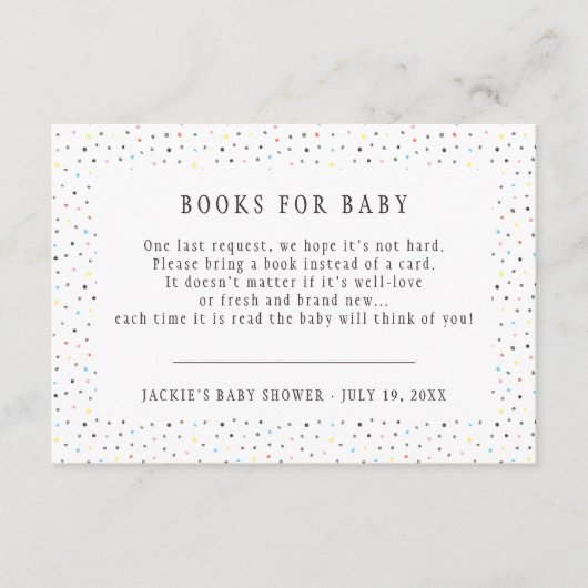 D'accompagnement Demande de réservation | Carte de boîtier Baby sho (Devant)