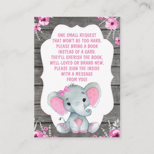 D'accompagnement Demande de réservation Carte fille Eléphant Douche (Devant)