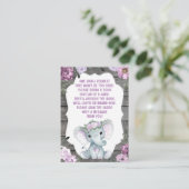 D'accompagnement Demande de réservation Carte fille Eléphant Douche (Debout devant)