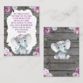 D'accompagnement Demande de réservation Carte fille Eléphant Douche (Devant / Derrière)