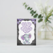 D'accompagnement Demande de réservation Carte fille Eléphant Douche (Debout devant)