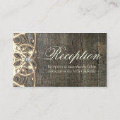 D'accompagnement Dentelle de campagne et carte de réception rustiqu (Dos)