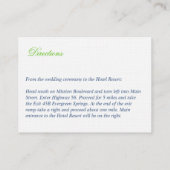 D'accompagnement Dentelle ovale marine verte préppie carte de récep (Dos)