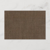 D'accompagnement Dentelle philippine sur Burlap Guide Mariage Carte (Dos)