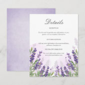 D'accompagnement Détail de la carte d'information pour les invités  (Devant / Derrière)