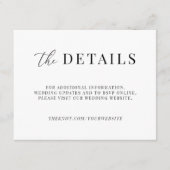 D'accompagnement Détails de mariage élégant moderne Carte de boîtie (Devant)