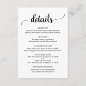 D'accompagnement Détails du mariage, carte de boîtier de script rus (Devant)