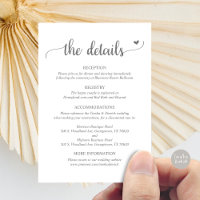 Détails du mariage, carte de boîtier de script rus