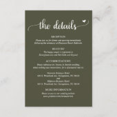 D'accompagnement Détails du mariage, carte de boîtier de script rus (Devant)