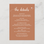 D'accompagnement Détails du mariage, carte de boîtier de script rus (Devant)