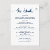 D'accompagnement Détails du mariage, carte de boîtier de script rus (Devant)