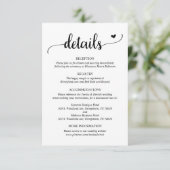 D'accompagnement Détails du mariage, carte de boîtier de script rus (Debout devant)