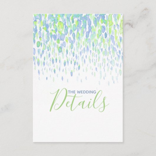 D'accompagnement Détails du mariage carte de boîtier en cascade ble (Devant)