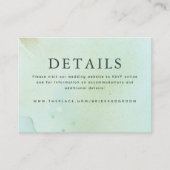 D'accompagnement Détails du mariage Carte de petit boîtier (Devant)