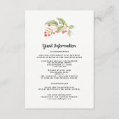 D'accompagnement Détails du mariage | Carte d'embranchement de berc (Devant)