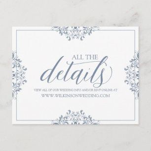D'accompagnement Détails du mariage / Carte d'information Nadine