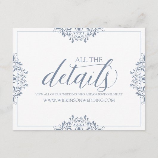 D'accompagnement Détails du mariage / Carte d'information | Nadine  (Devant)