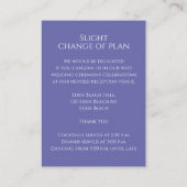 D'accompagnement Détails du mariage carte monogramme bleu blanc (Dos)