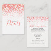 D'accompagnement Détails du mariage corail cascade carte d'enceinte (Devant / Derrière)
