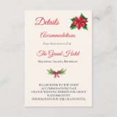 D'accompagnement Détails du Mariage de Noël Carte de fermeture (Devant)