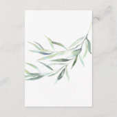 D'accompagnement Détails du Mariage Eucalyptus Carte Rustique (Dos)