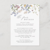 D'accompagnement Détails du Mariage fleur sauvage Carte de boîtier  (Devant)