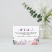 D'accompagnement Détails du Mariage floral Petite carte de boîtier (Debout devant)