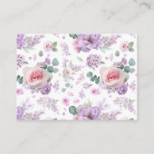 D'accompagnement Détails du Mariage floral Petite carte de boîtier (Dos)