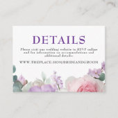 D'accompagnement Détails du Mariage floral Petite carte de boîtier (Devant)