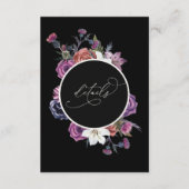 D'accompagnement Détails du Mariage gothique Carte d'information du (Devant)