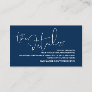 D'accompagnement Détails du Mariage moderne, Carte de boîtier RSVP