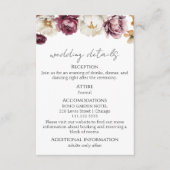 D'accompagnement Détails du mariage | RSVP | Carte de boîtier de co (Devant)