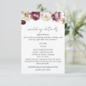 D'accompagnement Détails du mariage | RSVP | Carte de boîtier de co (Debout devant)