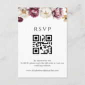 D'accompagnement Détails du mariage | RSVP | Carte de boîtier de co (Dos)