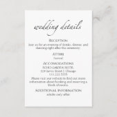 D'accompagnement Détails du mariage | RSVP | Carte de boîtier de co (Devant)