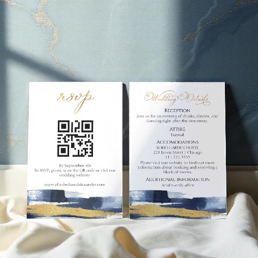 D'accompagnement Détails du mariage | RSVP | Carte de boîtier de co
