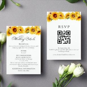 D'accompagnement Détails du mariage RSVP Carte de boîtier de co