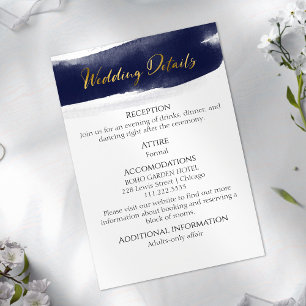D'accompagnement Détails du mariage RSVP Carte de boîtier de co
