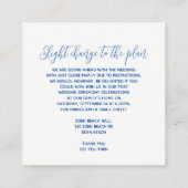D'accompagnement Détails du mariage saphir carte de changements d'a (Dos)
