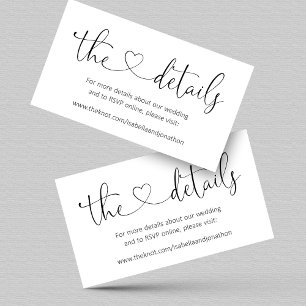 D'accompagnement Détails du mariage Site Web Carte de boîtier - Sim