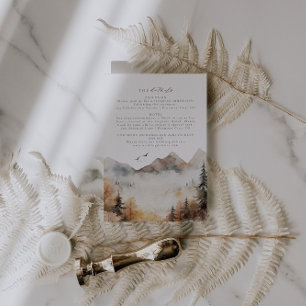 D'accompagnement Détails du Mariage Woodland Insérer une carte