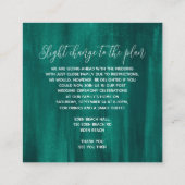 D'accompagnement Détails mariage carte de changement d'art vert éme (Dos)