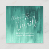 D'accompagnement Détails mariage carte de changement d'art vert éme (Devant)