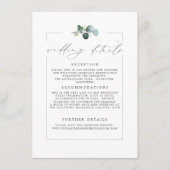 D'accompagnement Détails mariage Eucalyptus Green Carte moderne (Devant)