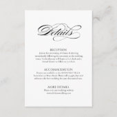 D'accompagnement Détails minimaux du Mariage Carte de boîtier éléga (Devant)