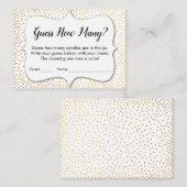 D'accompagnement Devinez Combien ? Carte de jeu White avec Gold Con (Devant / Derrière)