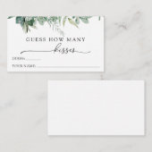 D'accompagnement Devinez combien de baisers carte de boîtier (Devant / Derrière)