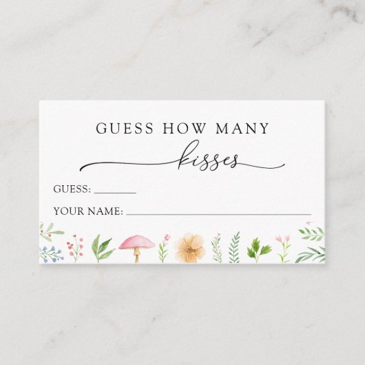 D'accompagnement Devinez combien de baisers carte de fixation pour (Devant)