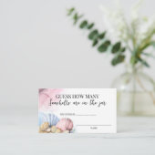 D'accompagnement Devinez combien de coquillages Carte de jeu rose b (Debout devant)