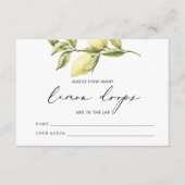 D'accompagnement Devinez combien de gouttes de citron Carte de jeu (Devant)